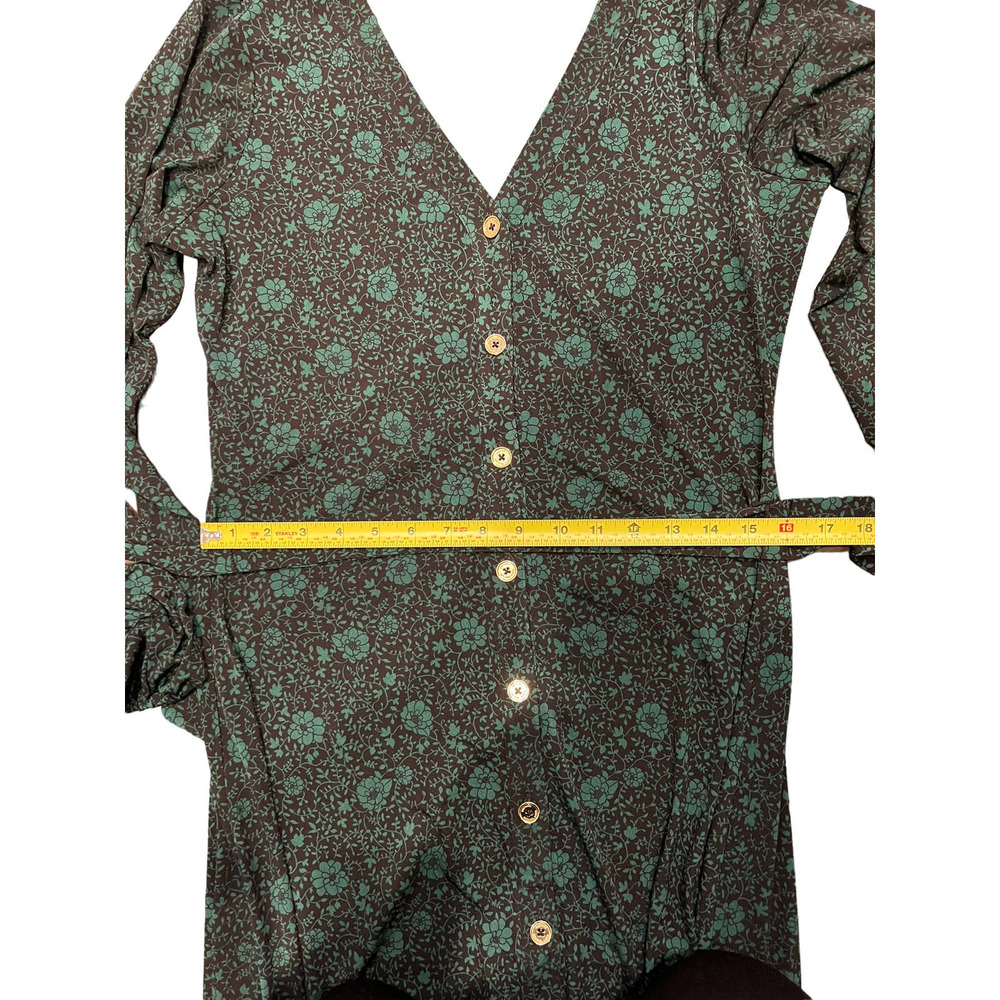Michael Kors Green Floral Midi Dress - Picture 3 of 8